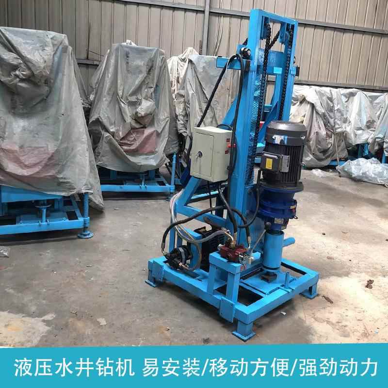 小型勘探岩层钻井机便携式深井打井机升降牵引电动打井机家用设备