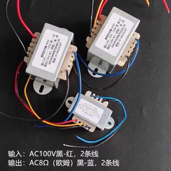 6W10W15W20W30W40W100W音频音柱喇叭公共广播线间变压器100V转8Ω