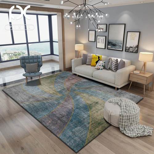 高档北欧渐变地毯几客厅202款防水防污沙5发茶地垫免打新理卧室床