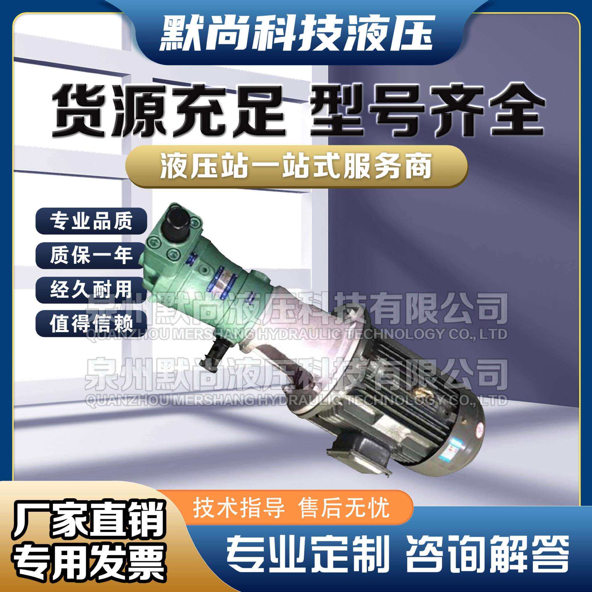 液压柱塞油泵电机组25CY+5.5KW液压泵总成内轴电机液压站配件系统图片