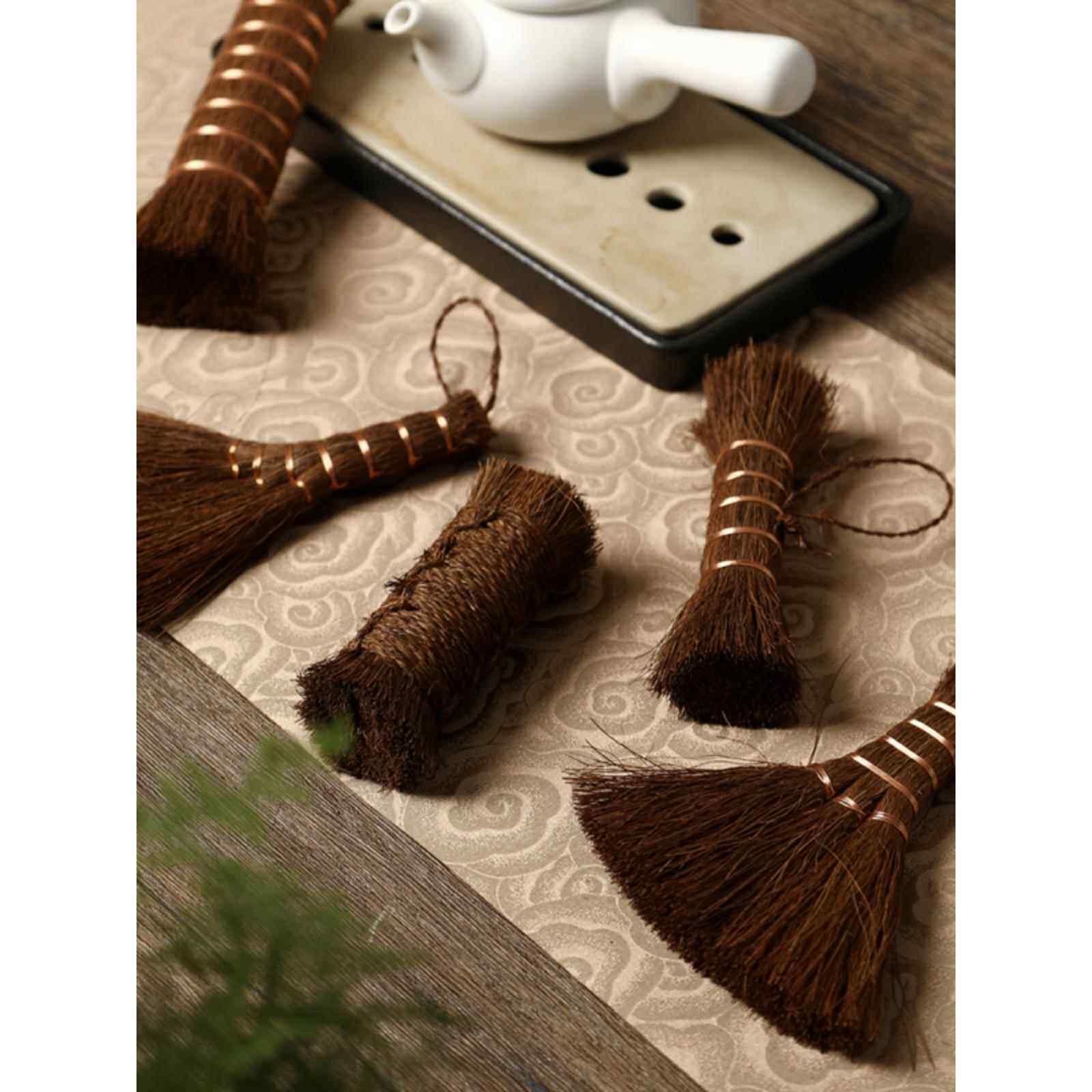 天然棕刷棕榈丝茶刷子不掉毛笔养壶笔刷茶盘扫水功夫茶室茶台清理