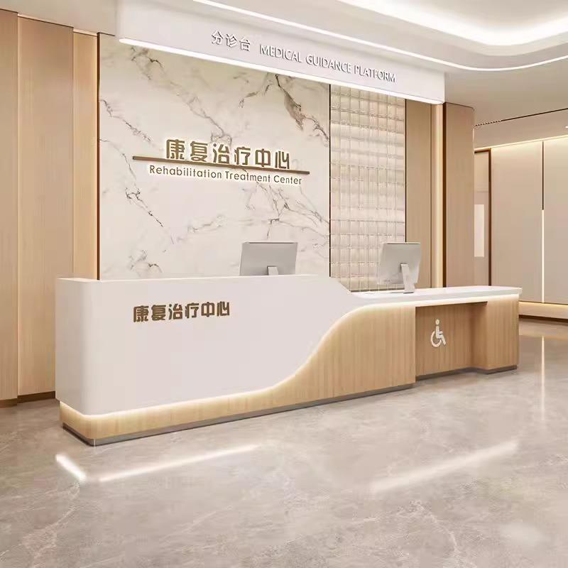 医院导医台护士站导诊台工作咨询烤漆吧台桌收银柜台前台接待台定