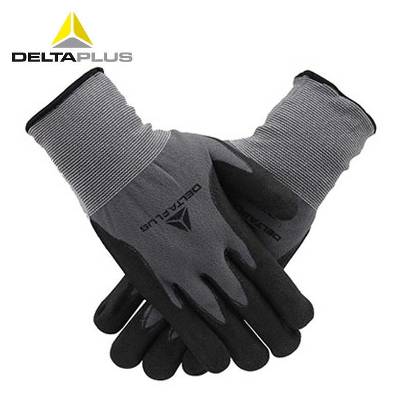 代尔塔 201729 无缝尼龙针织手套PU涂层耐磨损抗撕扯劳保防护手套