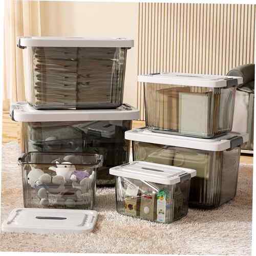 Transparent storage box Plastic storage box收纳箱储物脏衣篓