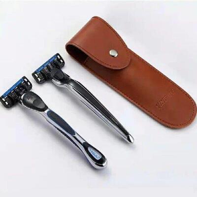 Razor Storage Leather Case PU Bathroom Storage Box High
