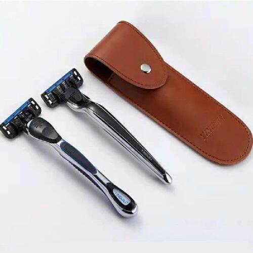 Razor Storage Leather Case PU Bathroom Storage Box High