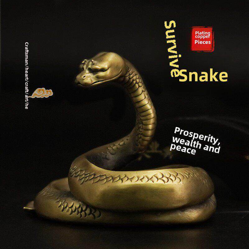 采购产品铜蛇饰品，眼镜蛇雕像，茶宠物，十二生肖，蛇财物，金蛇