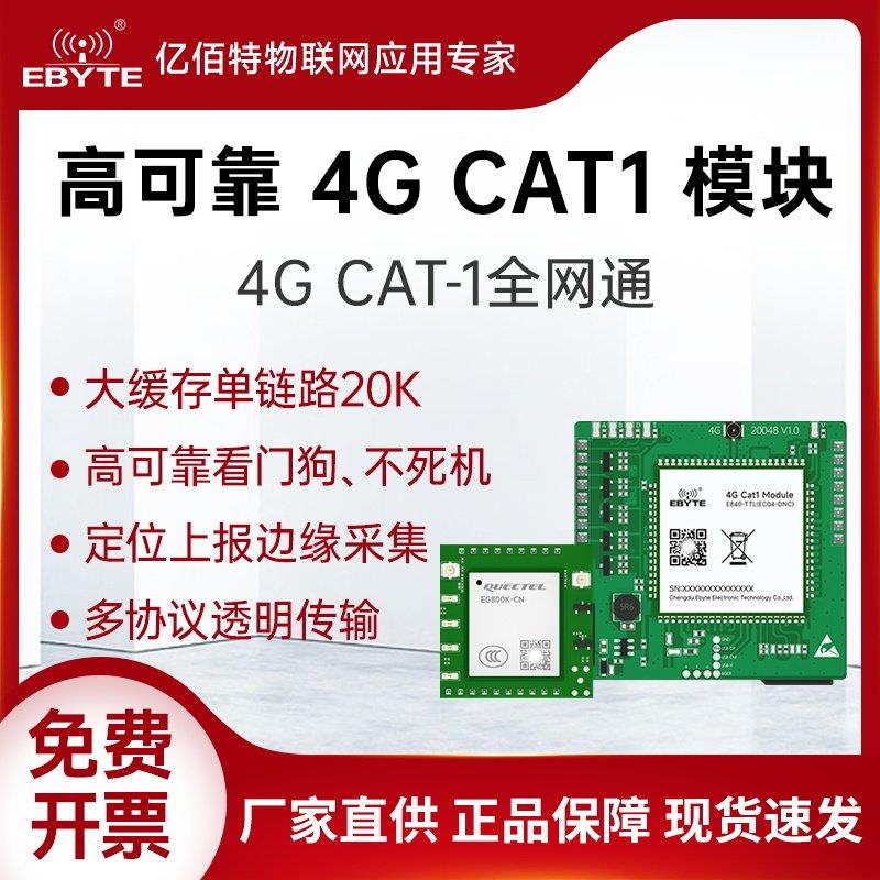 全网通4G CAT1模块高速透传TTL通信MQTT无线 线高精度GPS/北斗定