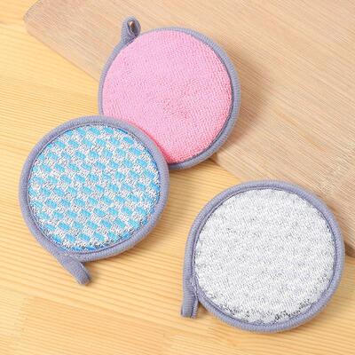 Double-sided dishwashing sponge scouring pad for kitchen gre