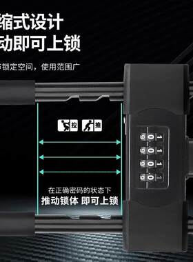 密码锁挂锁玻璃门防水防锈u形锁门锁u型锁锁具锁家用加长密码防盗