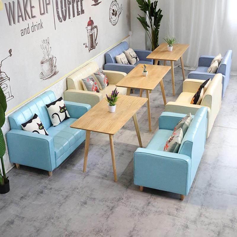 咖啡馆西餐厅沙发冷饮甜品奶茶店桌椅组合简约清新网红创意卡座