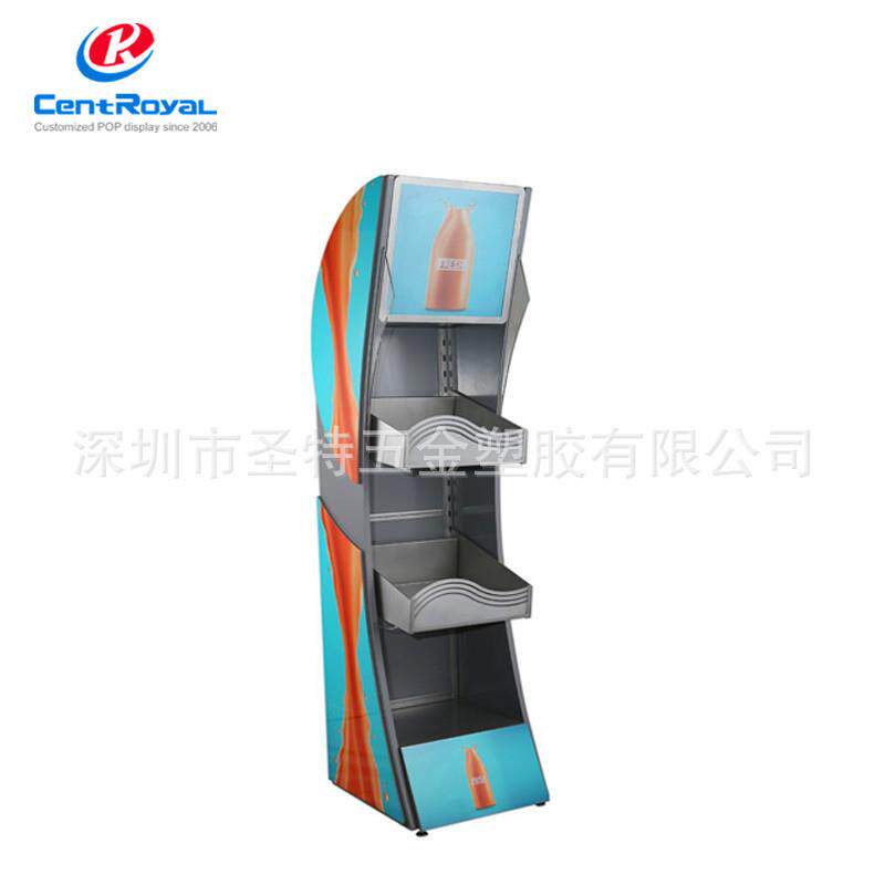 饮料纸货架 纸质果汁陈列架 轻型超市红酒货架 纸牛奶展示货架