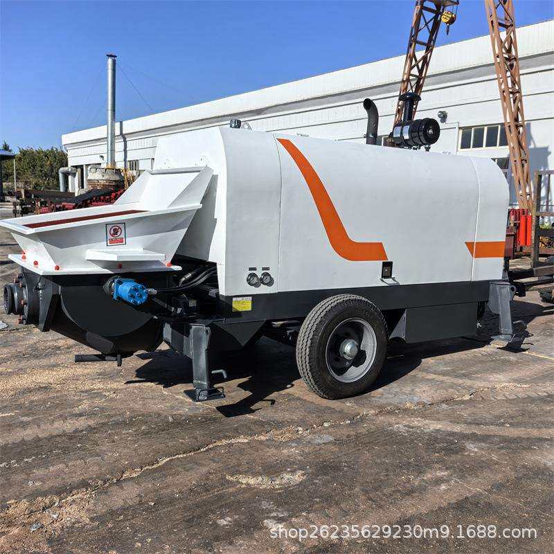 山东新赛HBT40混凝拖泵 40电动混凝土输送泵柴油动力地泵汽车泵