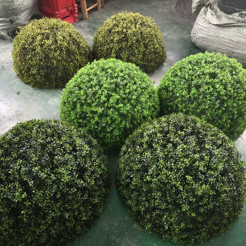 户外绿植井盖遮挡装饰品空心大草球仿真塑料草球米兰草球黄杨草球