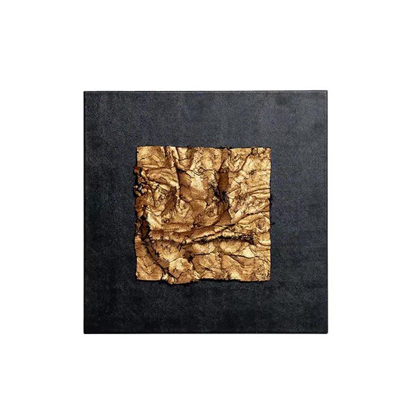 轻奢中式现代样板间展示柜装饰艺术皮革鎏金布艺挂画设计陈列饰品