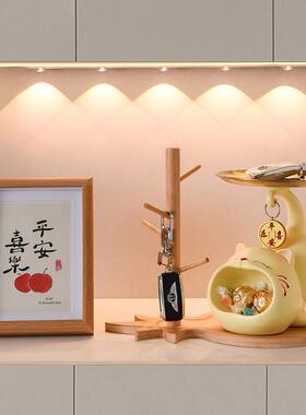 艺歆家居创意大嘴托盘翘尾猫摆件乔迁新居客厅装饰玄关钥匙收纳