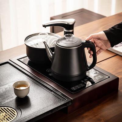 9ZRT全自动茶盘家用乌金石茶台轻奢一体茶具套装烧水实木托盘功夫