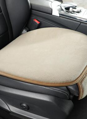 汽车坐垫片冬短毛绒保暖无靠套背三件四62641季单通用?季椅垫冬天