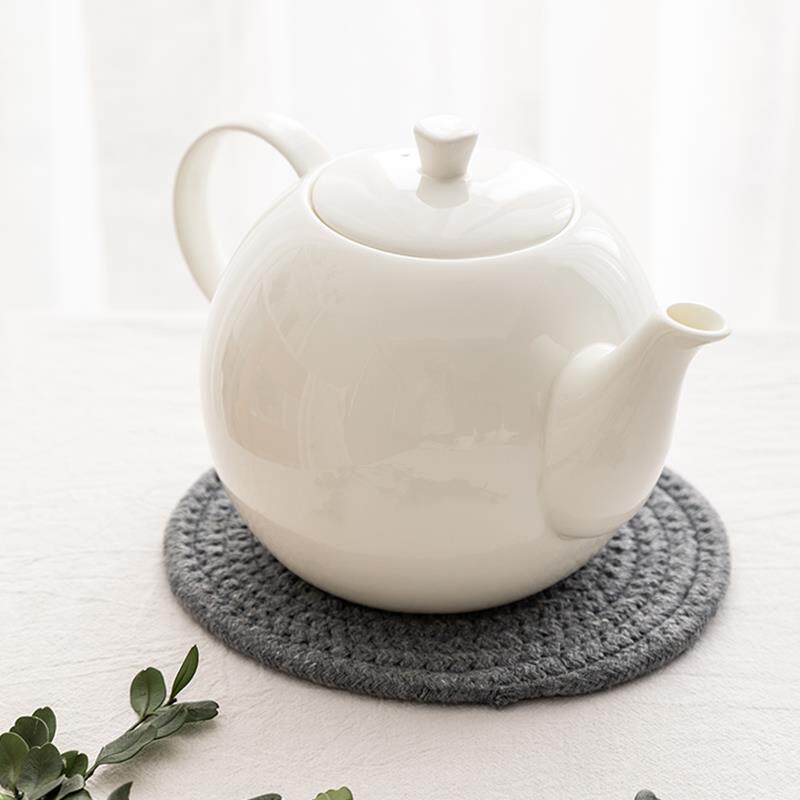 xyt纯白陶瓷大号高温泡茶壶过滤冷水壶骨质瓷咖啡壶家用茶壶茶具