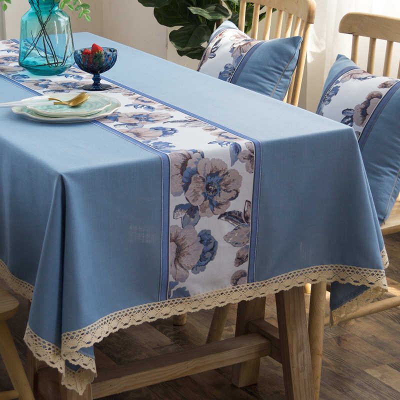 新中式桌布布艺家用长方形自带桌旗棉麻轻奢高级感茶几北欧台布,居家布艺,椅套/椅垫,淘宝优惠券,粉丝福利购,淘宝优惠卷