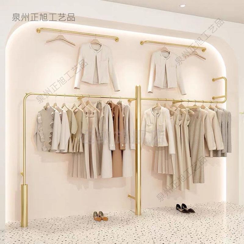 服装店专用衣架展示架高档上墙陈列架货架简约挂衣架铁艺货架子