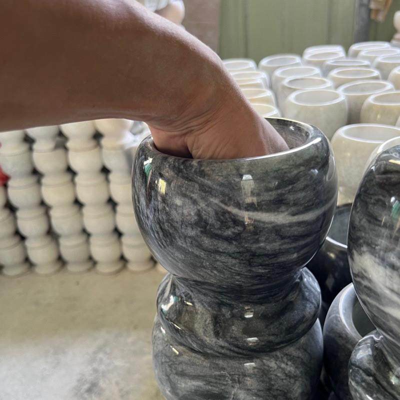 高档采购产动品蒜捣臼，大蒜臼，药罐，大蒜碎器，手青石石臼，天