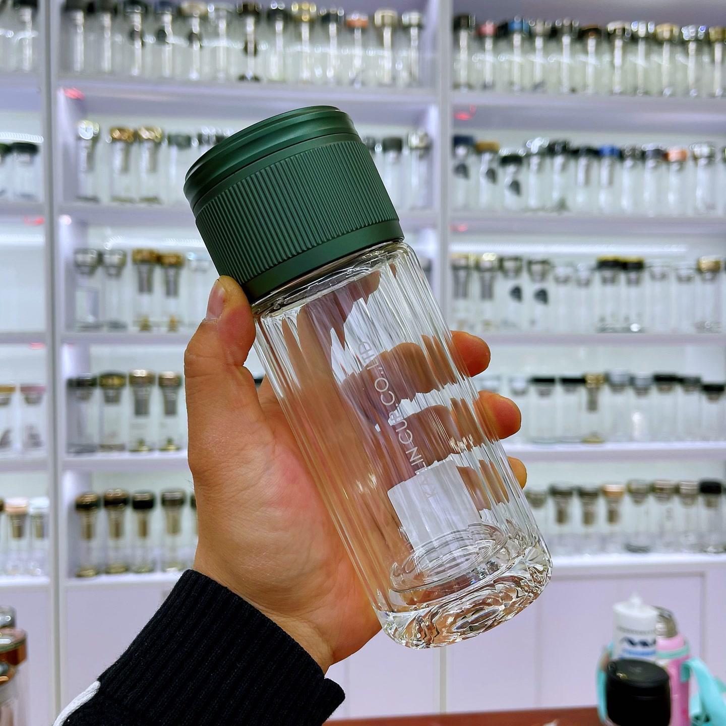 凯霖0929玻璃杯菱形钻石形状凯霖双层玻璃杯高档泡茶杯
