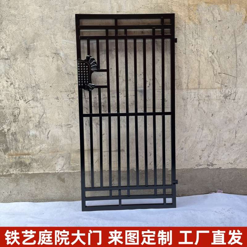家用铁门院子门乡村围墙栅栏门户外别墅庭院花园拱形大门单双开门