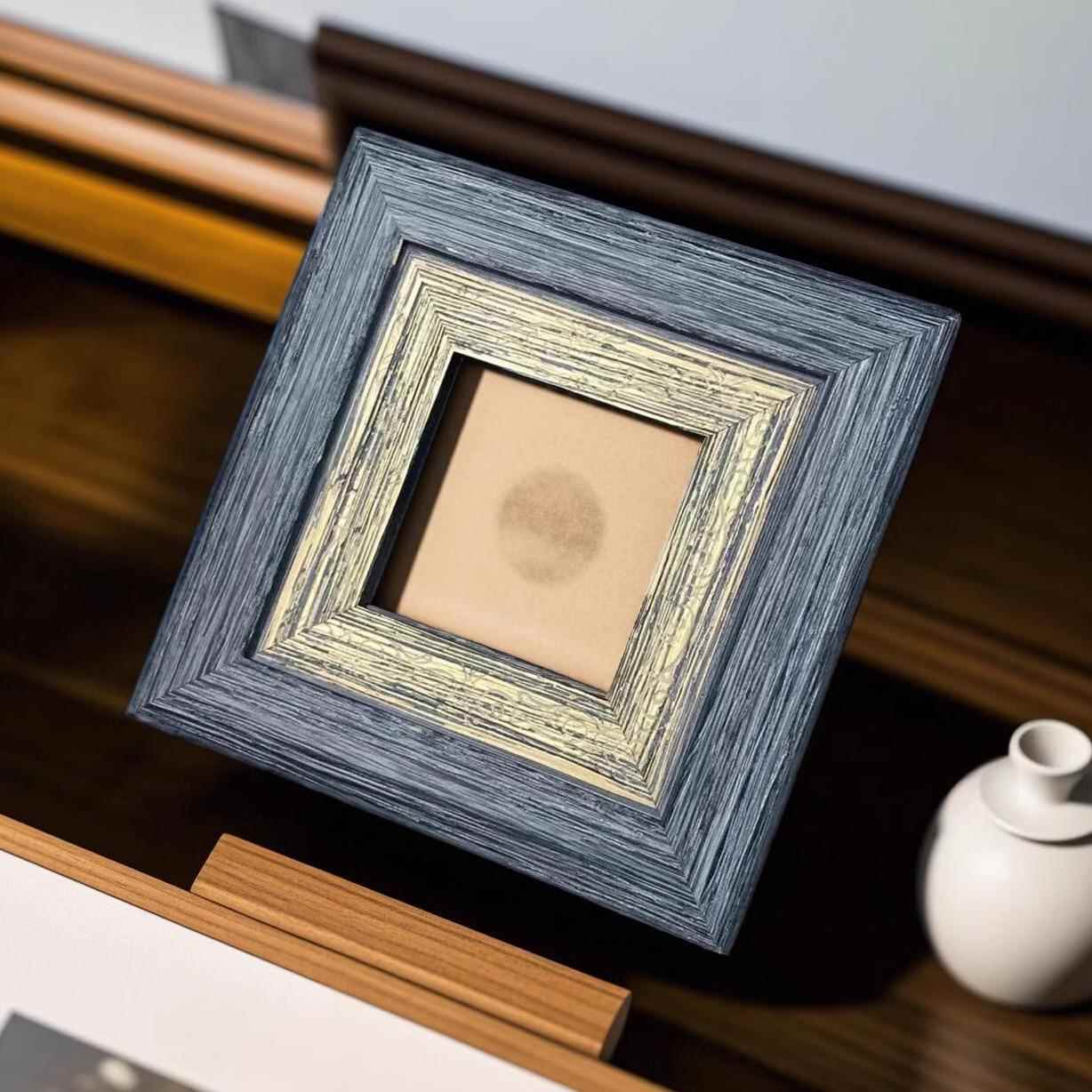 天隆雅集粉绿/白/蓝金实木拉丝大师画框之家挂画相框画框定制装裱