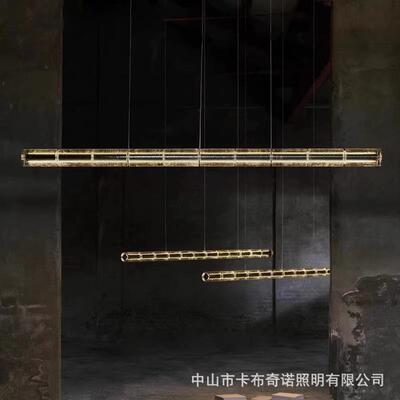 大利设计师创意D8130餐厅玻璃灯极简作书条房意工室长一字吧台茶
