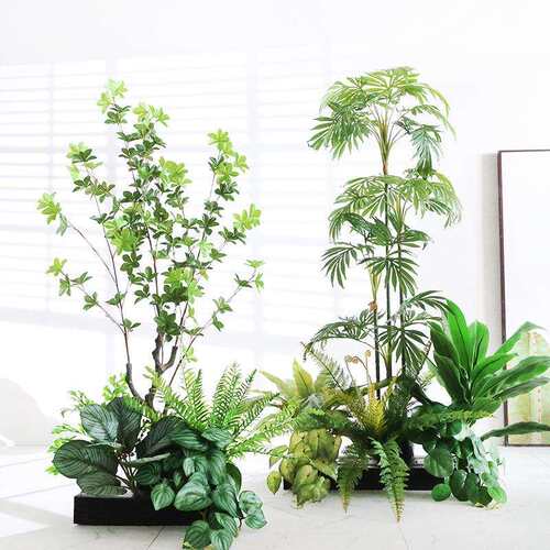 仿真花假花摆设阳台围栏栅栏户外花箱仿真花组合假绿植造景装饰树