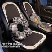 汽坐垫冬季 通用蝴车载座垫 短毛绒可爱蝶网结17810车简约高档四季