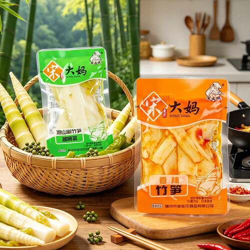 宋大妈泡椒竹笋尖笋条脆笋山椒笋片笋干泡菜开袋即食解馋零食