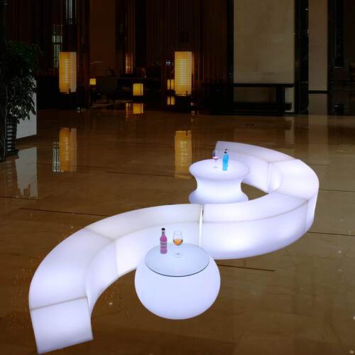 室内外发光形凳凳酒吧七彩座椅组合广代场网红ins装饰坐现弧简约