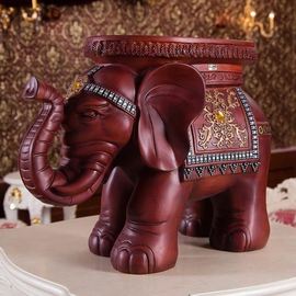 泰国香樟木雕凳子仿木茶凳大象换鞋凳树脂凳子，动物树墩穿鞋凳摆件