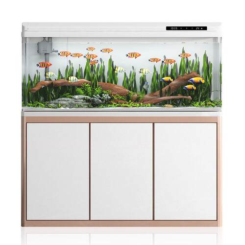 鱼缸水族箱中小型生态懒人免换水新款客厅落地家用玻璃金鱼缸带柜