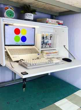 宿舍床上电内脑AL101140铺桌习上铺下悬空桌床头桌学桌可装床帘折