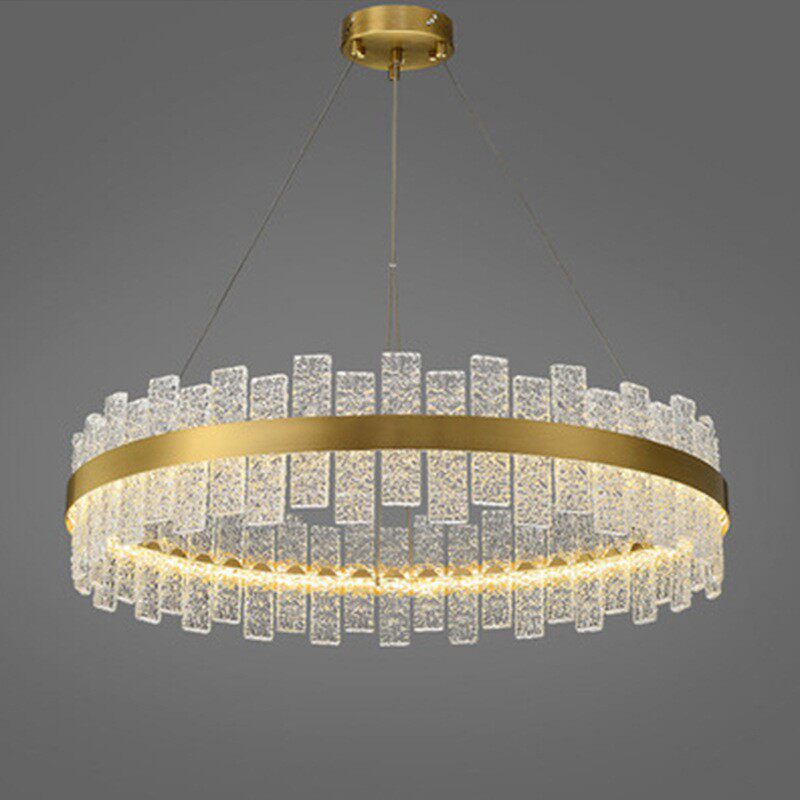 金色铁艺轻奢吊灯后现代简约客厅创意款卧室吧台个性水晶餐厅吊灯