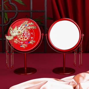 红色出嫁物品大全 结婚用品镜子新娘陪嫁一对婚庆嫁妆备婚梳子套装