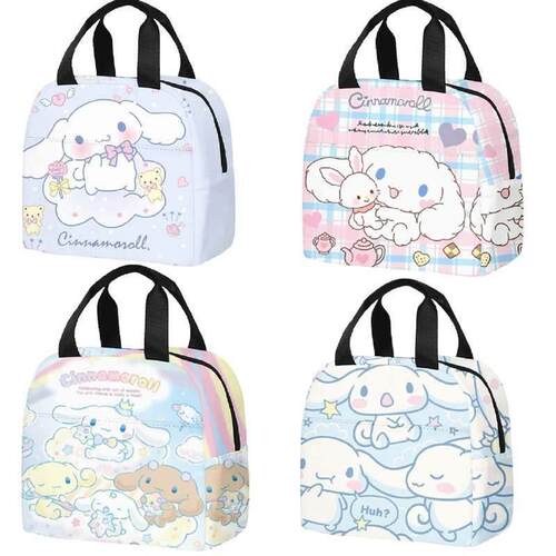 Sanrio Anime Cute Cinnamoroll Insulated Cooler Lunch Box Ba1
