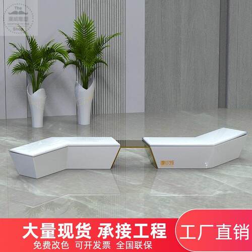 玻璃钢休闲椅商场座椅商业美陈拼接坐凳创意组合凳子广场长条坐凳