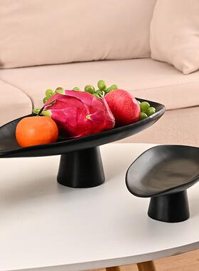 叶子果盘代简约脂高果盘样板房餐厅书房现玄关办公室客厅脚桌面装