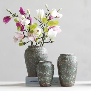 陶瓷花瓶中式花插瓶家居客厅仿真花插干花装水富贵竹花艺装饰摆件