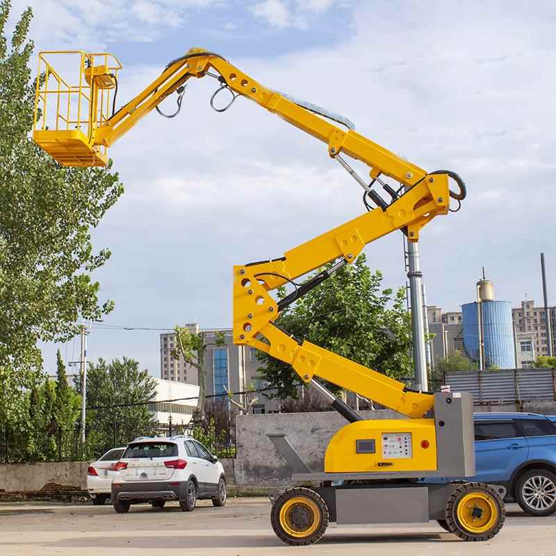 6米曲臂式高空作业车电动8m定金液压降平台60升°度全自行1曲臂升