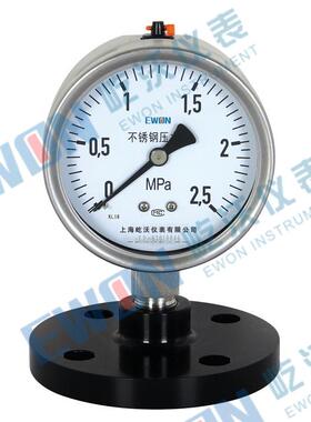 上海仪表不锈钢耐震隔膜压力表防震抗振YTFN-100H/MFDN20DN25