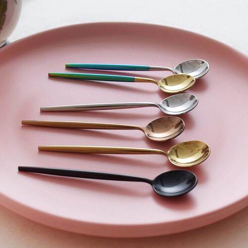 Titanium Gold Spoon 12cm 304 Stainless Steel Coffee Stirrer