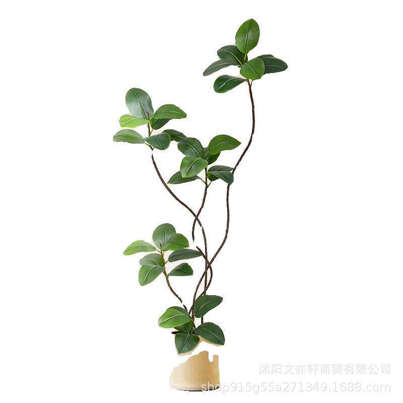 仿真绿植橡皮树客厅大盆栽室内绿植仿生假植物端轻奢落地摆件