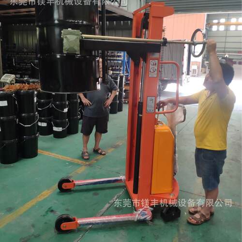 EDS半电动油桶车半电动油桶倒料叉车电升手动翻转油桶堆高车