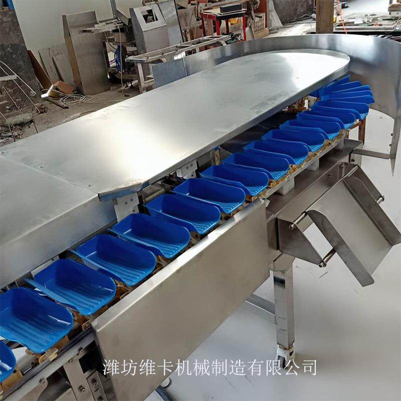 厂家供应架体不锈钢材质进口变频器皮皮虾重量分选机分选速度快