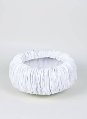 PQV白色立肌理纹树体脂多摆件装瓣饰书房桌关面家居装饰品玄售楼